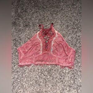 Victoria’s Secret Very Sexy Pink Floral Lace Bralette Size Medium